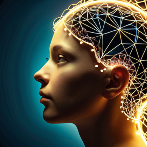 Home 14 A thoughtful, gender-neutral figure in profile, with their mind depicted as an illuminated, intricate network of glowing pathways and subtle geometric patterns. A soft, internal light bulb concept emanates from within their head, symbolizing metacognition, self-awareness, and the "aha!" moment of understanding how one thinks. The background is abstract and serene, emphasizing internal mental processes. Conceptual digital art, ethereal, luminous, deep colors, high detail, focus on inner world.