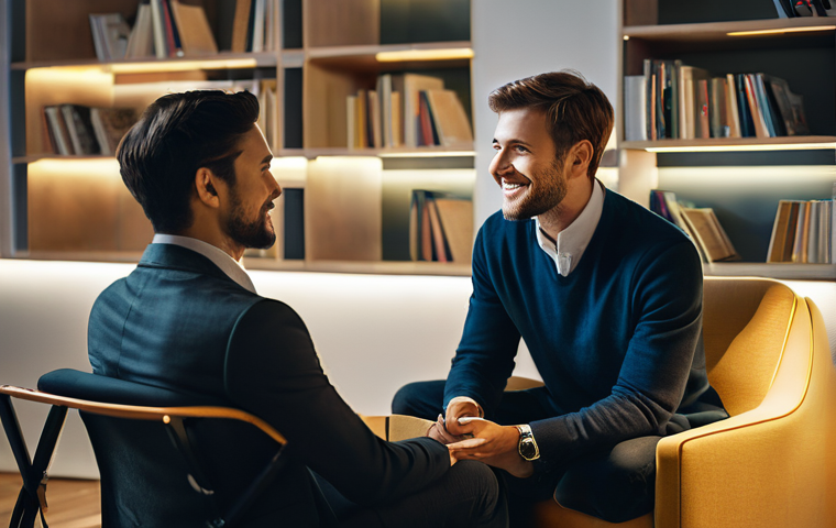 메타인지 기술을 활용한 협업 방법 - **Prompt:** A diverse group of five professionals, dressed in smart casual business attire, are seat...